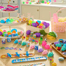 Kit de ovos plásticos recheados com brinquedos surpresa