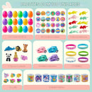 Kit de ovos plásticos recheados com brinquedos surpresa